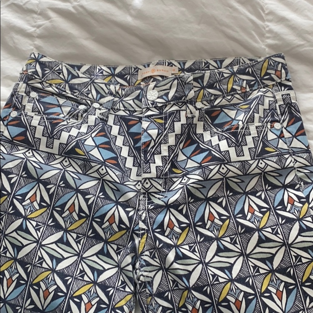 Tory Burch multi color jeans Sz 28